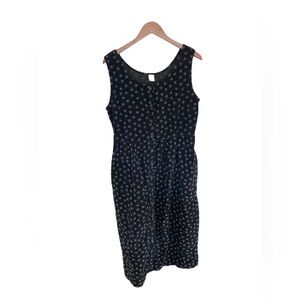 Vintage L.L. Bean Maxi Dress Jumper Size 10 Corduroy Floral Full Button Cottage